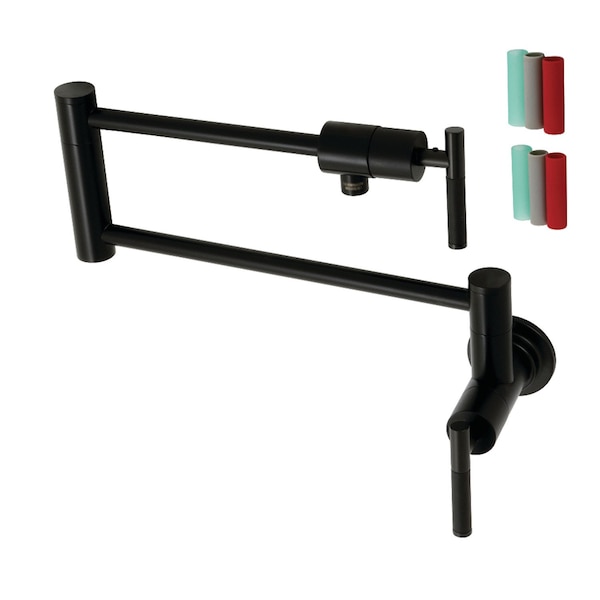 KS4100CKL Kaiser Wall Mount Pot Filler Faucet, Matte Black